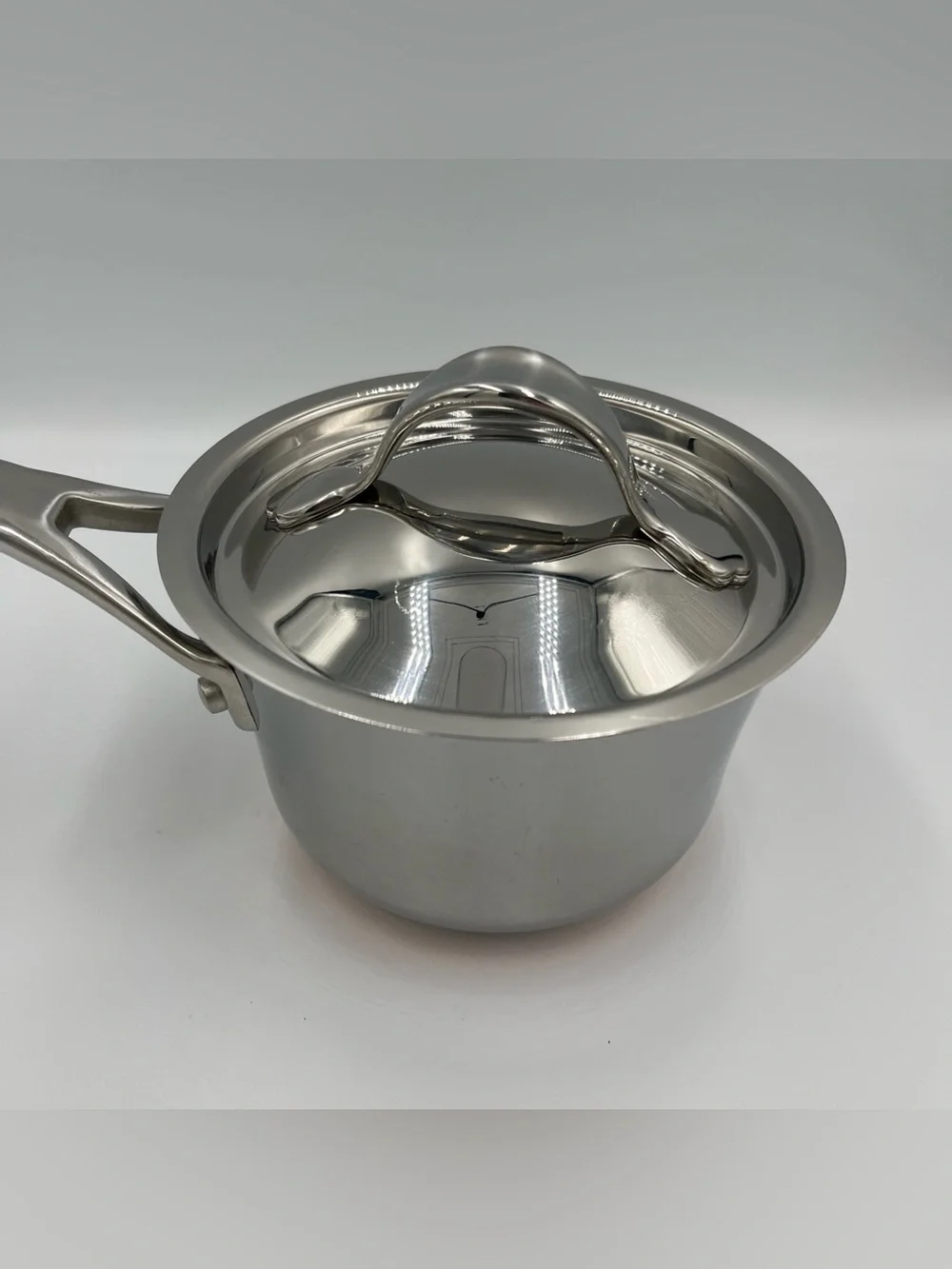 Anolon Nouvelle Copper Stainless Steel 1-1/4 qt. 1.2L Saucepan With Lid